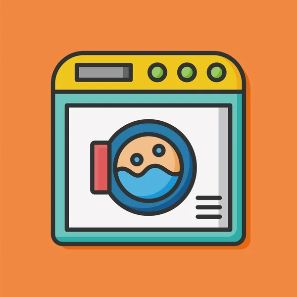 Máquina de lavar vetor ícone — Vetor de Stock