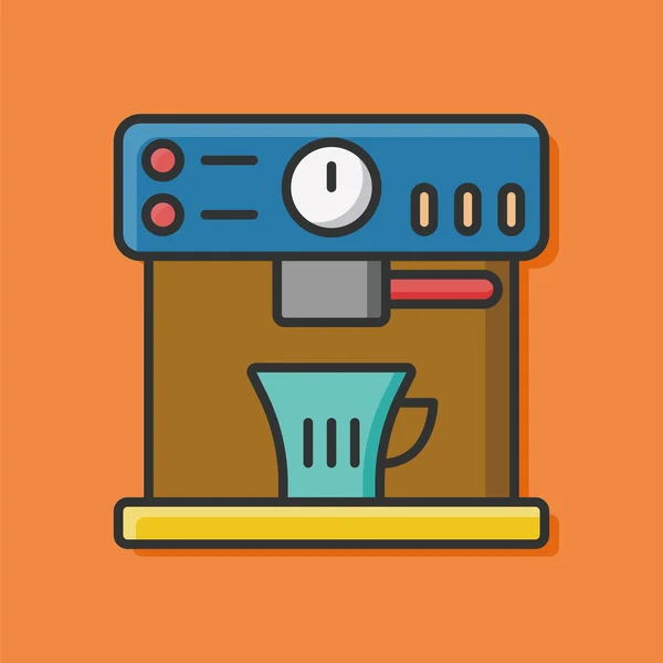 Kaffebryggare ikonen objekt vektor — Stock vektor