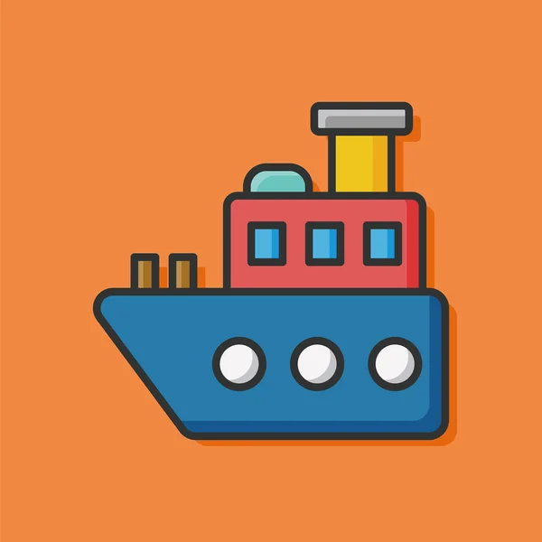 Logistics ship icon vector — Stock Vector