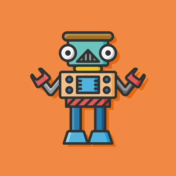 Maskin robot ikonen vektor — Stock vektor