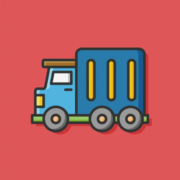 Logistique camion icône vecteur — Image vectorielle