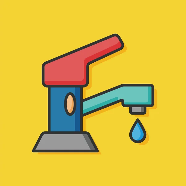 Vettore icona rubinetto acqua — Vettoriale Stock