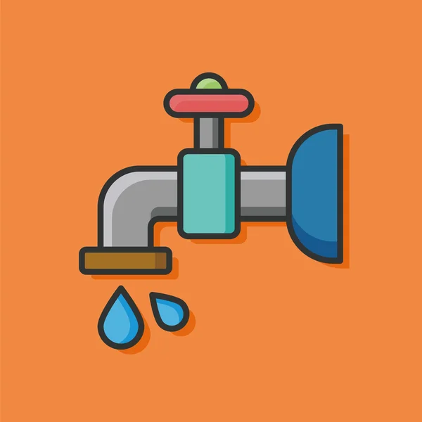 Agua grifo icono vector — Vector de stock