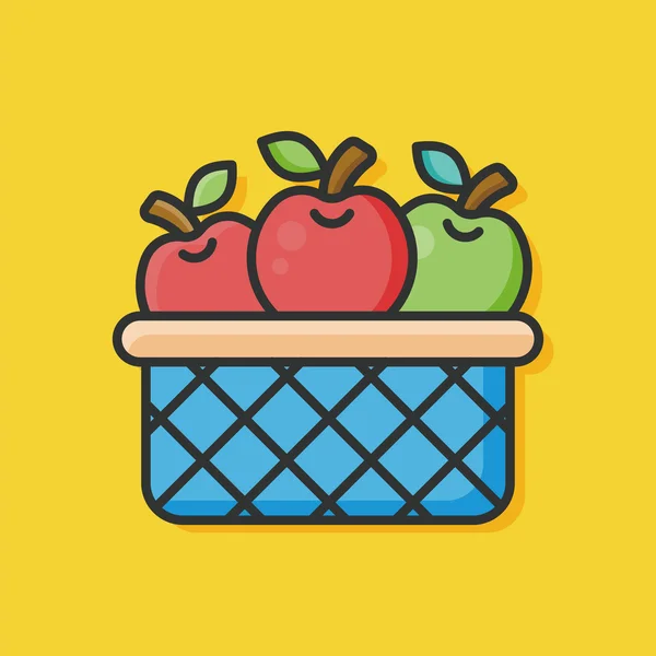 Fruit apple pictogram vector — Stockvector