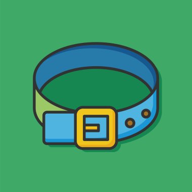 Aksesuar deri kemer simgesi