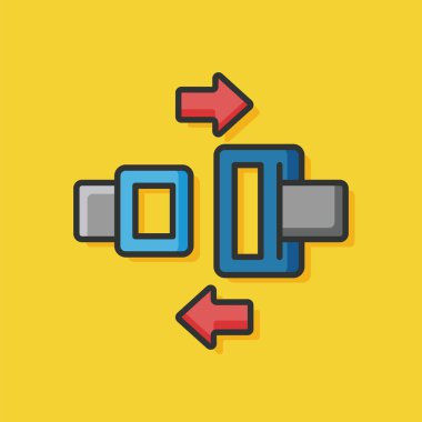 vektör emniyet kemeri simgesi