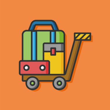 Bavulun Bagaj simge vektör