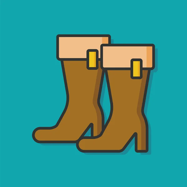 Fashion accessory boot icon — Stock Vector