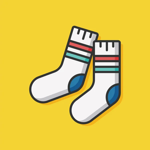 Ruházat sportruházat ikon zokni — Stock Vector
