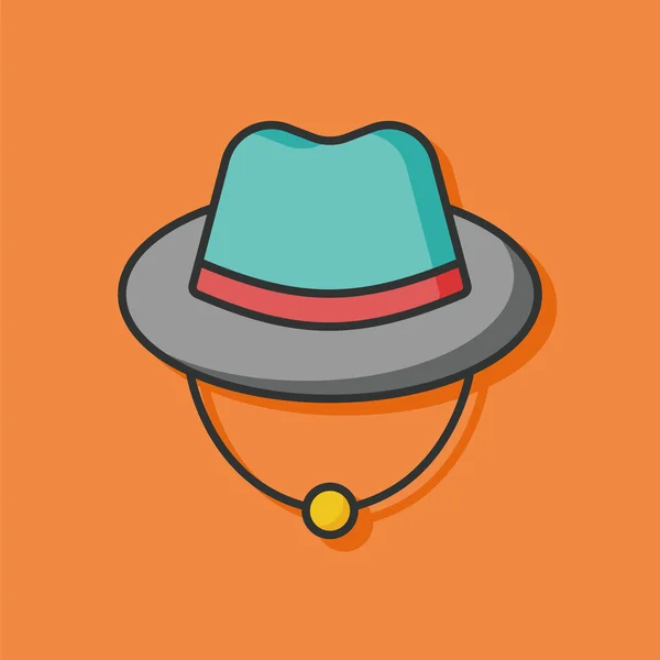 Accesorio de ropa sombrero icono — Vector de stock