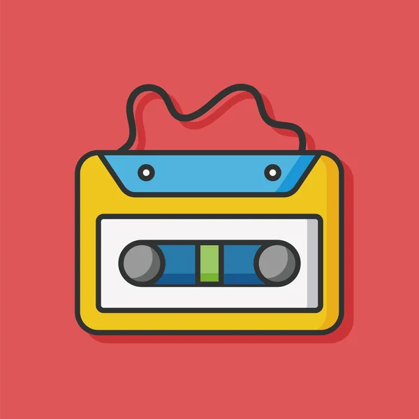 Music tape icon vector — Stock Vector