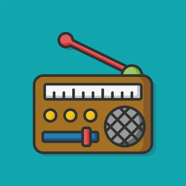 Icono de equipo de radio estéreo — Vector de stock