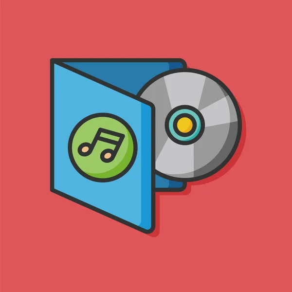 Vettore icona foglio CD — Vettoriale Stock