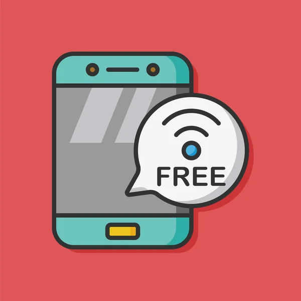 Cellphone free wireless icon — Stock Vector