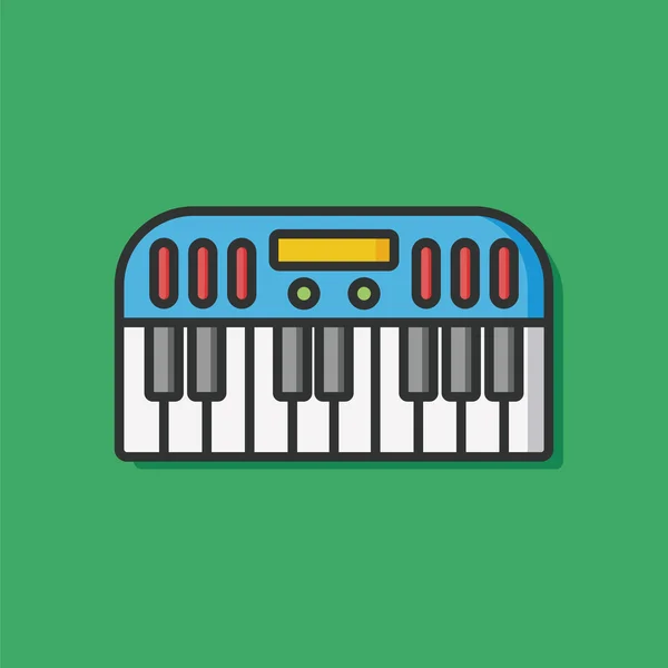 Instrument de musique piano icône — Image vectorielle