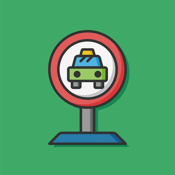 Taxi stop vector icono — Vector de stock