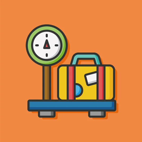 Valise bagage icône vecteur — Image vectorielle