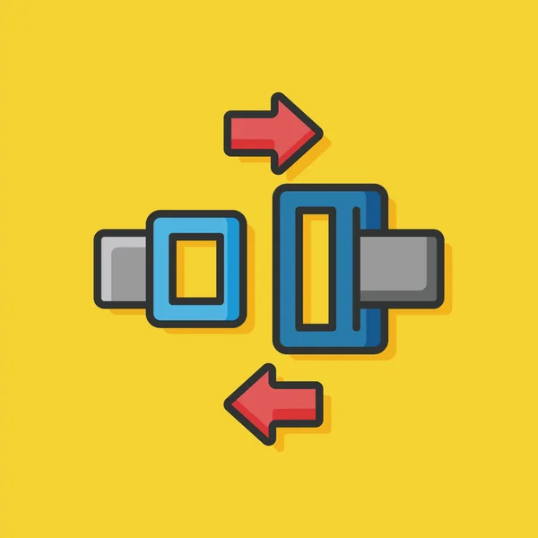 vektör emniyet kemeri simgesi