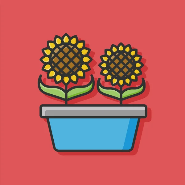 Fleur icône vecteur plante — Image vectorielle