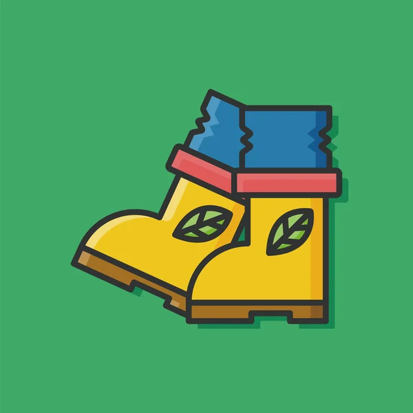 Botas de lluvia icono de calzado — Vector de stock