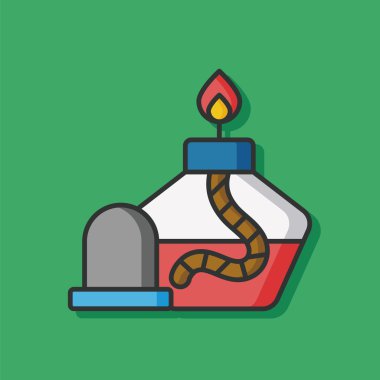 Alkol lamba vektör simgesi 