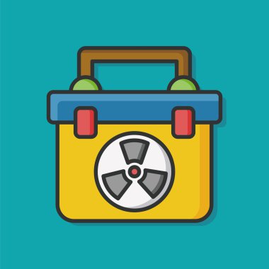 Nükleer kutusu vektör simgesi 