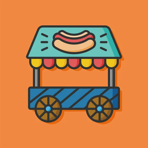 Icono de coche de comedor hot dog — Vector de stock