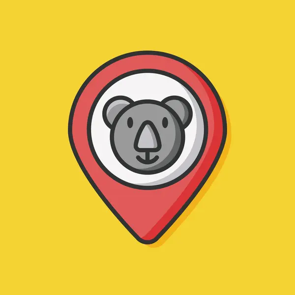 Localização zoológico ícone GPS — Vetor de Stock