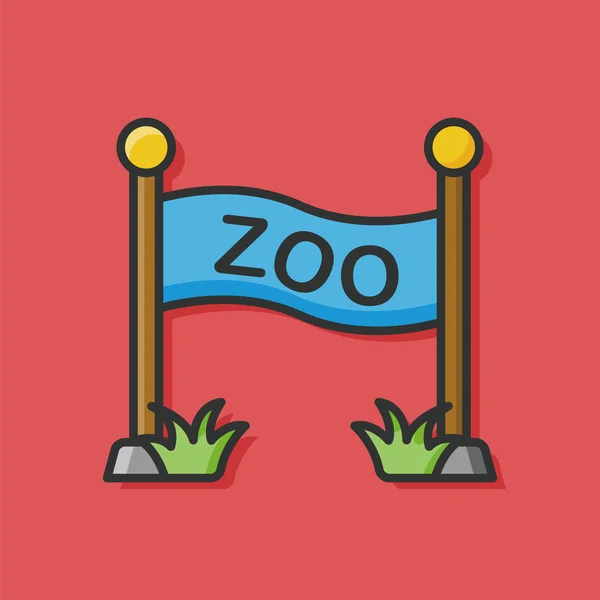 Zoo gate door icon — Stock Vector