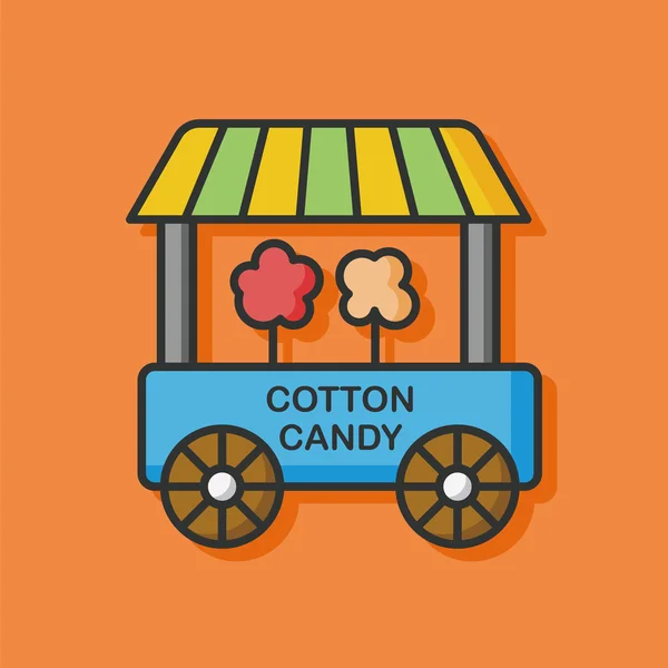 Cotton candy dining car icon — Stock Vector