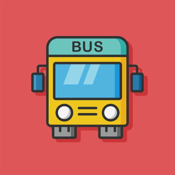 Icono del transporte público en autobús — Vector de stock