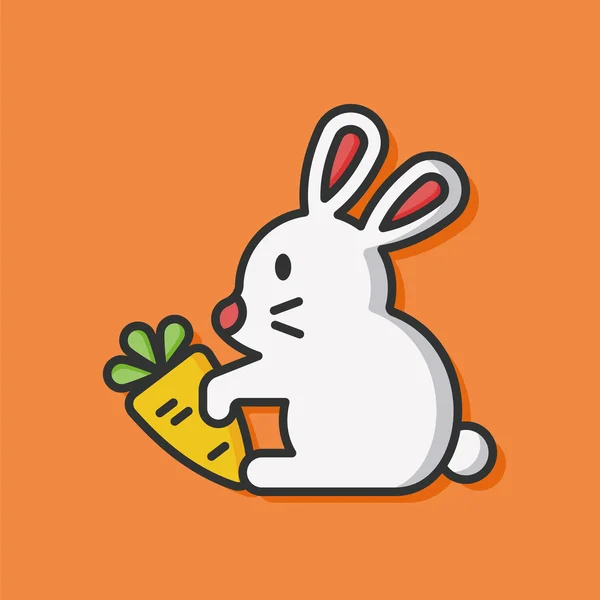 Animal zoo conejo icono — Vector de stock