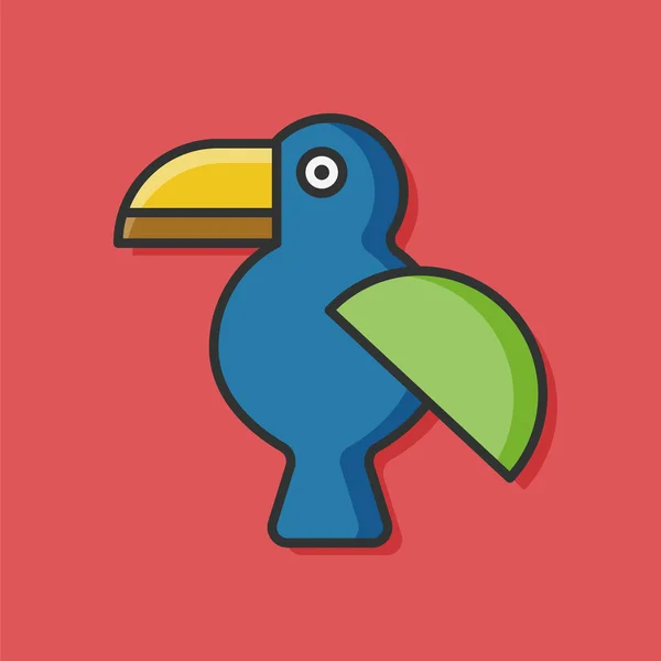 Animal zoo loro icono — Vector de stock