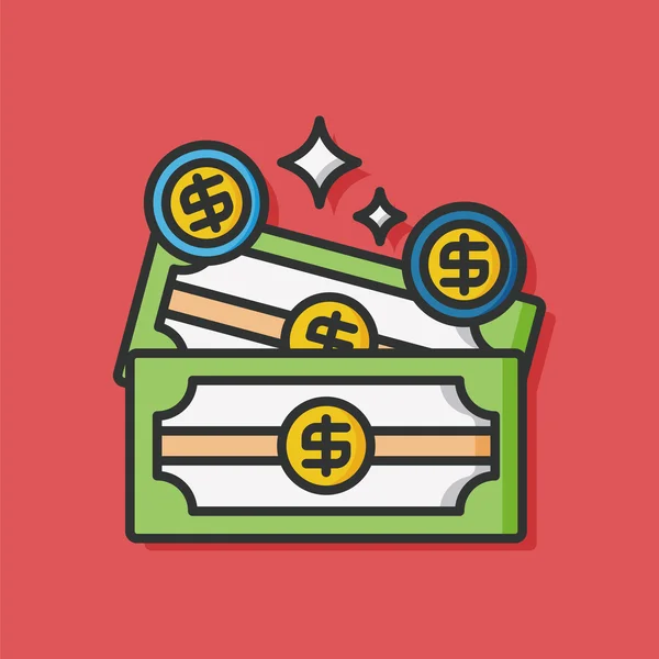 Casino argent jeu icône — Image vectorielle