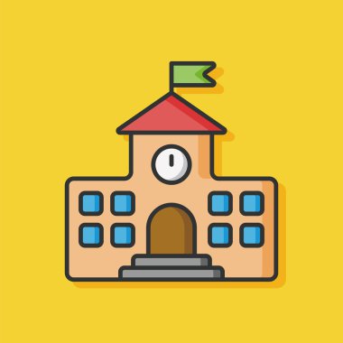 okul oluşturma vektör simgesi