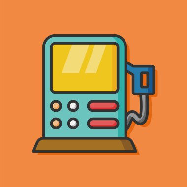 Benzin istasyonu vektör simgesi