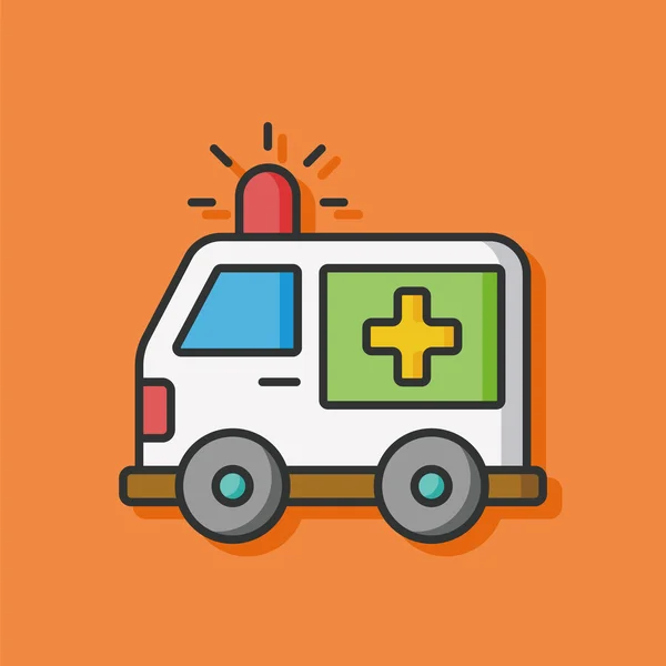 Emergency ambulance vector icon — Stock Vector