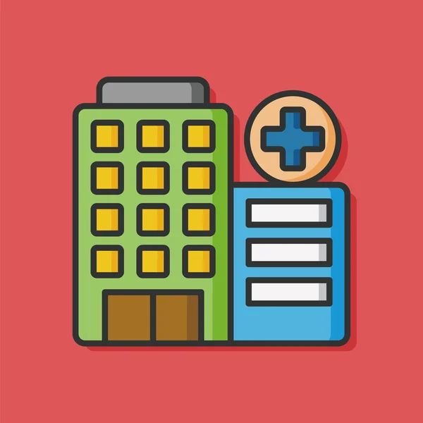 Hospital building vector icon — Stock Vector