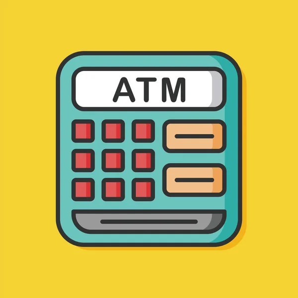 ATM stroj vektorové ikony — Stockový vektor
