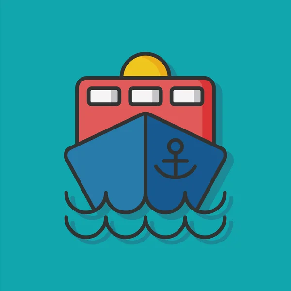 Transporte barco barco icono — Vector de stock
