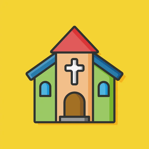 Kilise vektör simgesi oluşturma — Stok Vektör