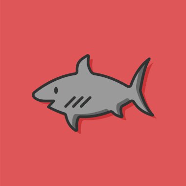 Deniz hayvan köpek balığı simgesi