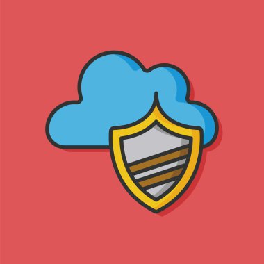 i-cloud korumak vektör simgesi