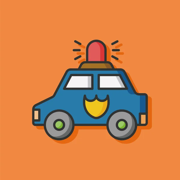 Transporte policía coche icono — Vector de stock