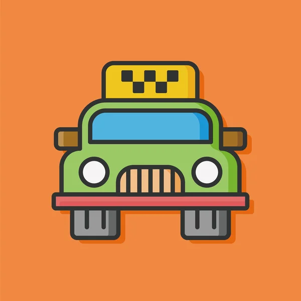 Coche taxi vector icono — Vector de stock