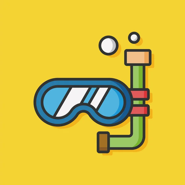 Dykning glasögon vektor icon — Stock vektor