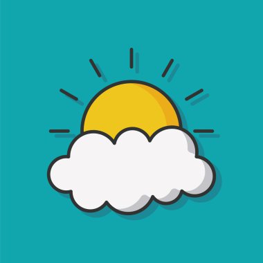 hava bulutu vektör simgesi