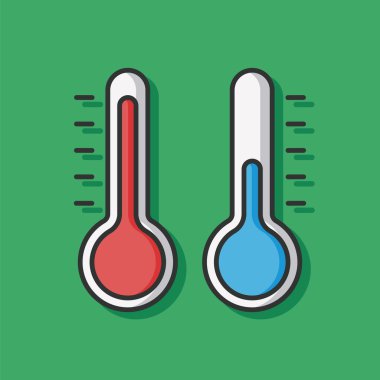 Termometre sıcaklık vektör simgesi