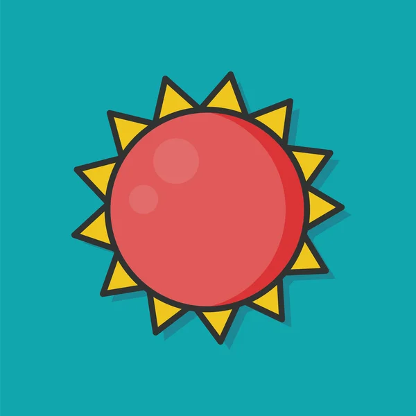 スペース太陽ベクトル アイコン — ストックベクタ