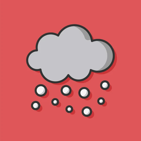 Tiempo nube vector icono — Vector de stock